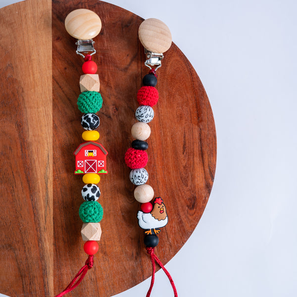 Farm Life Pacifier Clip