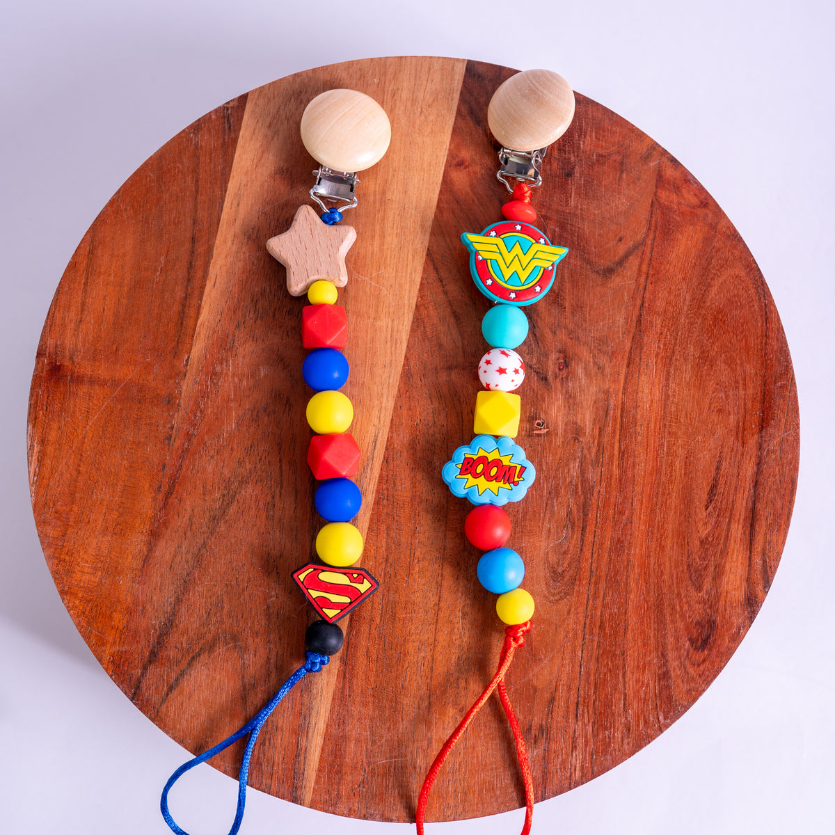 Superhero Babe Pacifier Clip