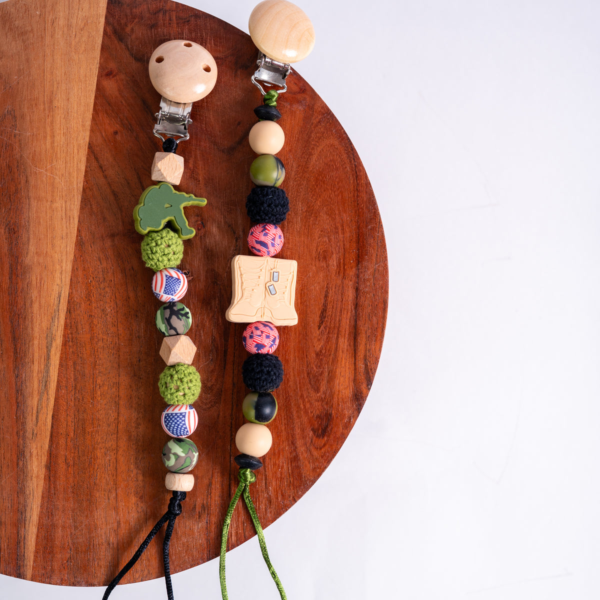 Mini American Hero Pacifier Clip