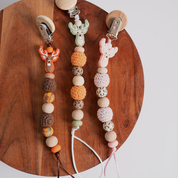 Antler Baby Pacifier Clip